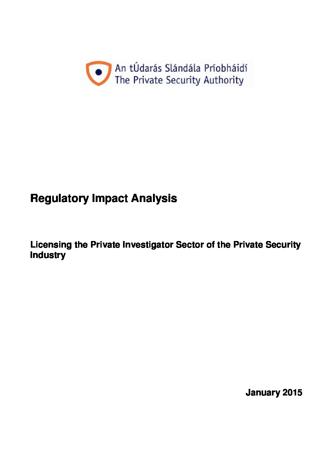 Regulatory Impact Analysis