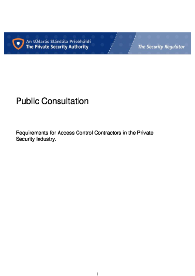 Public Consultation